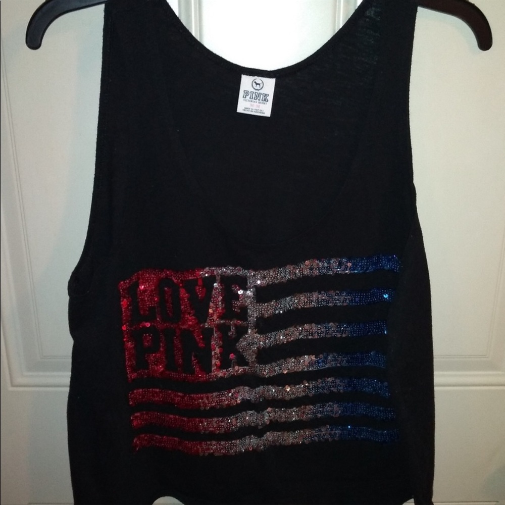PINK Victoria’s Secret Women’s USA Tank Top NWOT
